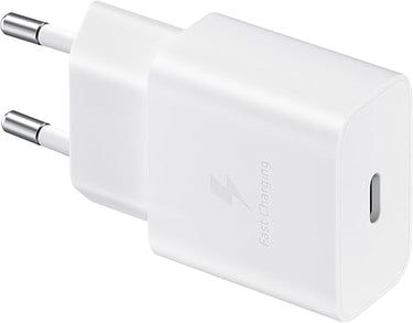 Samsung Chargeur Original USB C, Adaptateur Secteur 15W Charge Rapide, Adaptateur USB C, sans câble, Blanc
